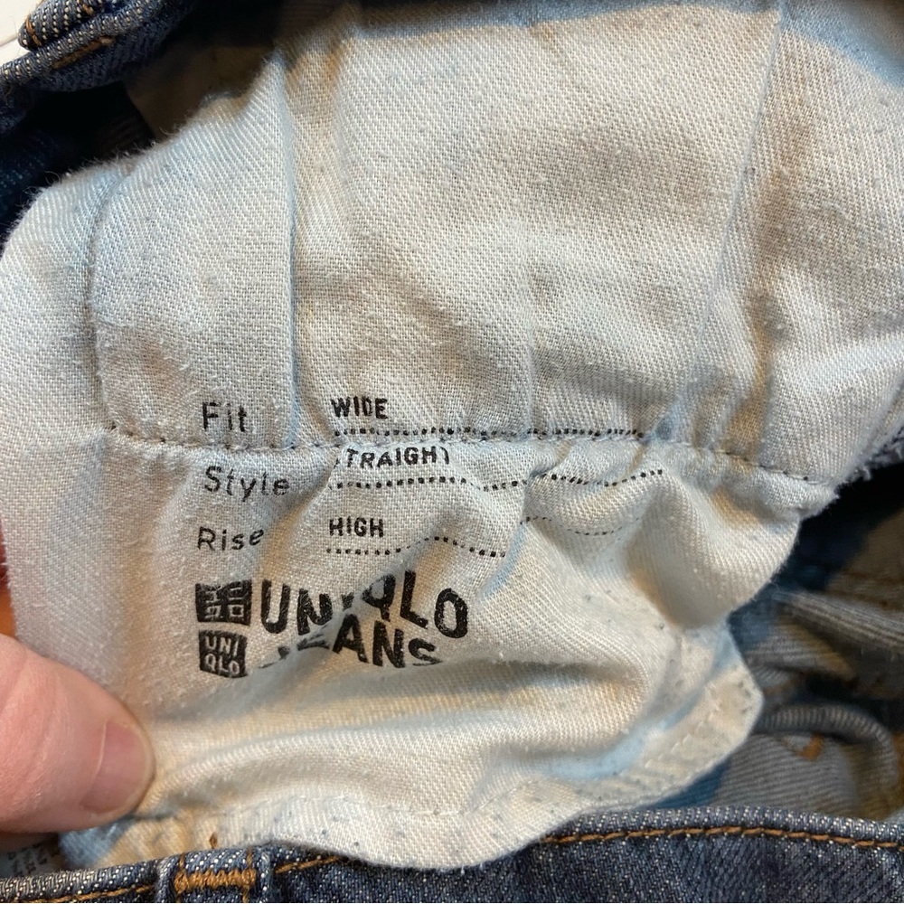 UNIQLO Wide Straight High Rise Jean Shorts Women’s Size 27” - Picture 6 of 6